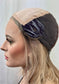#531 Highest Quality Remy Human Hair medical cap wig with French drawn silk top and lace front and extra light cap and density (S)16”