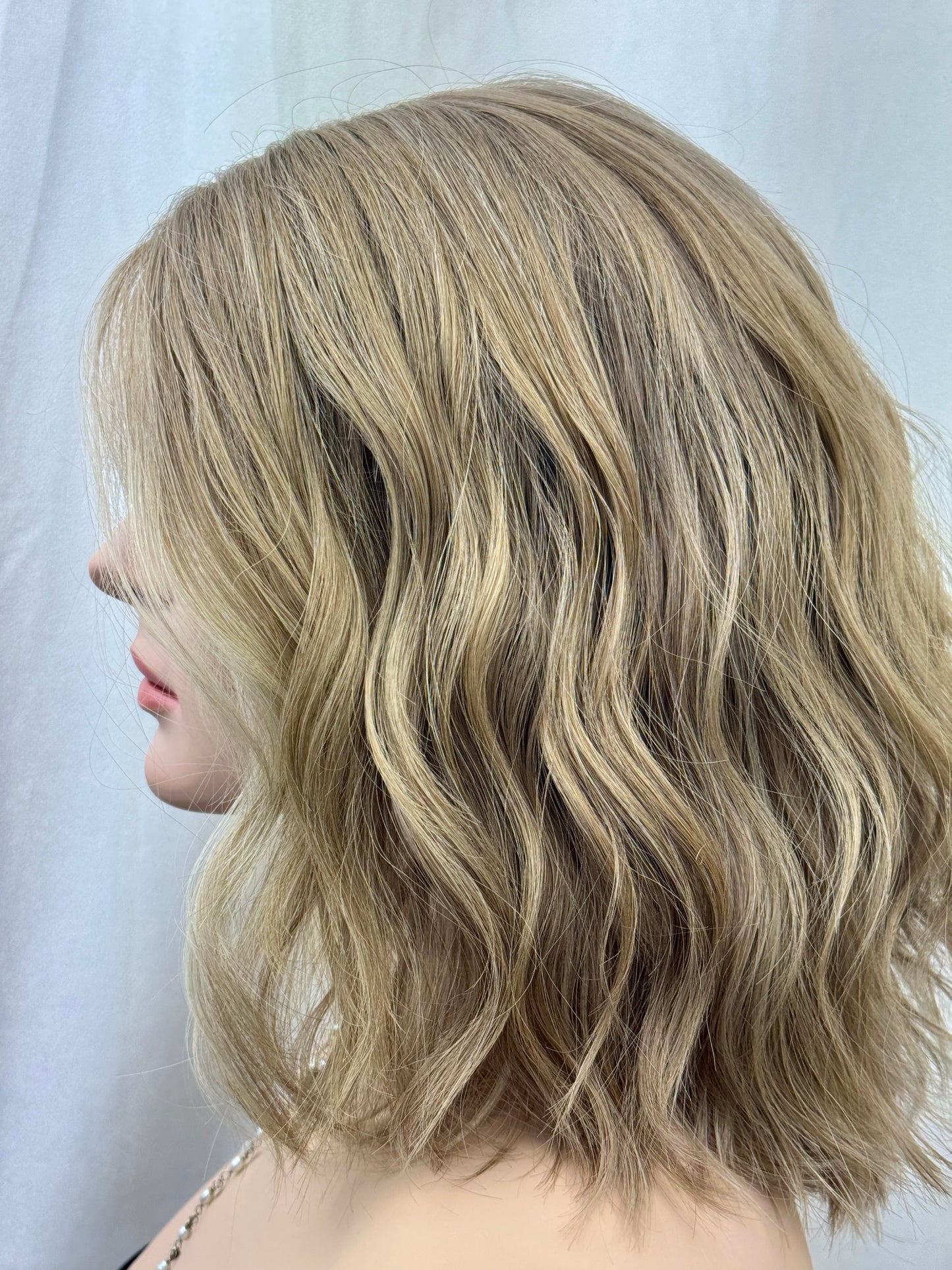 #484 Highest Quality Remy Human Hair Lace Top Kosher Wig (S) 15“