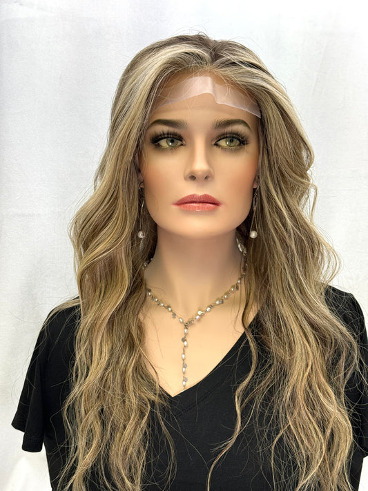 #368 **FINAL SALE** FULLY HAND TIED Highest Quality Remy Human Hair Medical "Gripper" Cap (S)23”