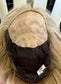 #416 Highest Quality Remy Human Hair EXTRA LIGHT AND LOW DENSITY Medical Cap French drawn silk top with lace front (S) 16”