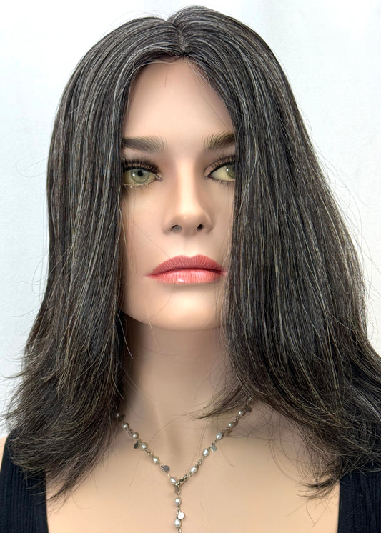#338 **Final Sale** Highest Quality Remy Human Hair Silk Top Kosher Wig (M)15/16”