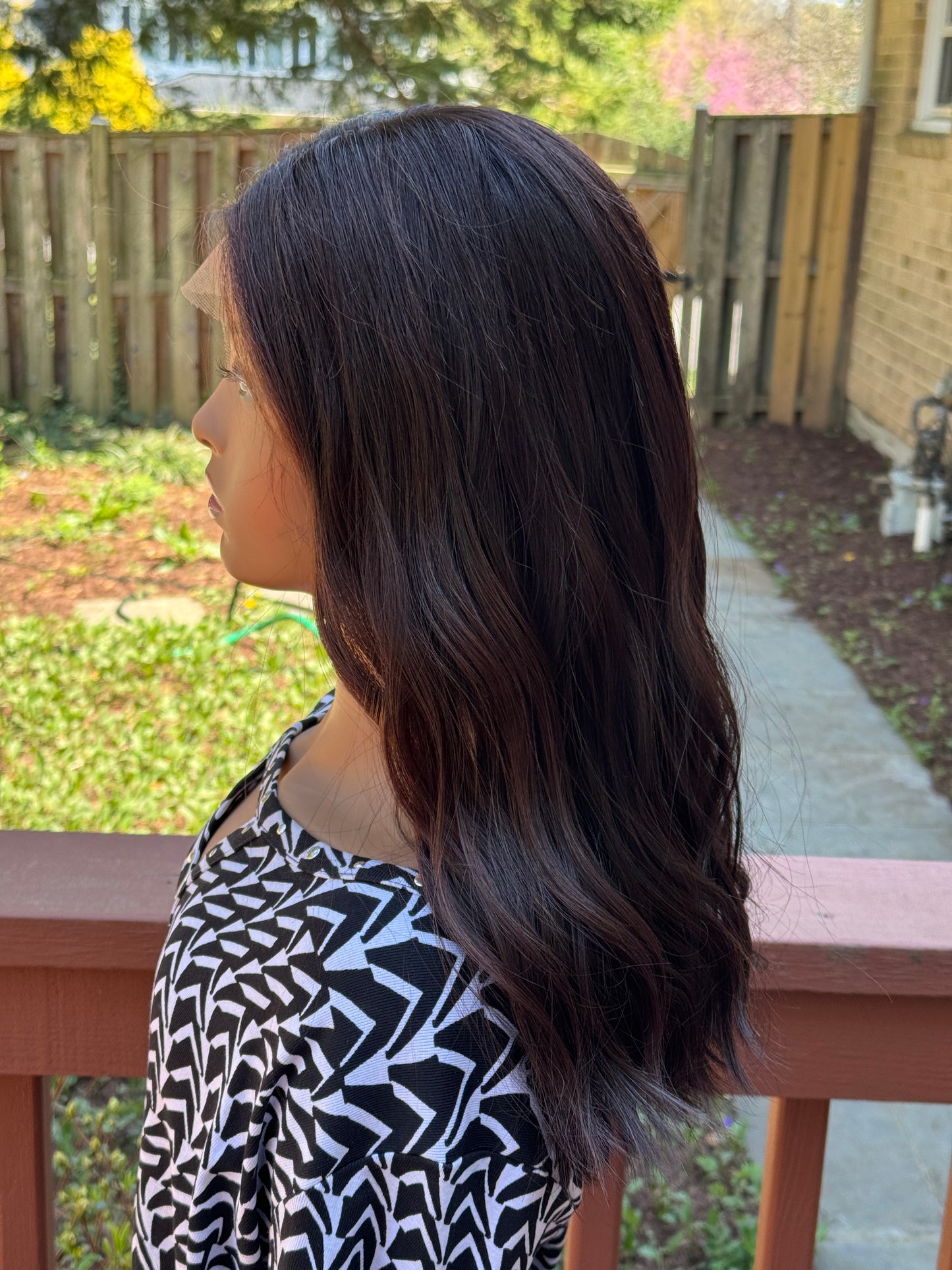 #536 Highest Quality Remy European Texture Human Hair Lace Top wig (S)19“