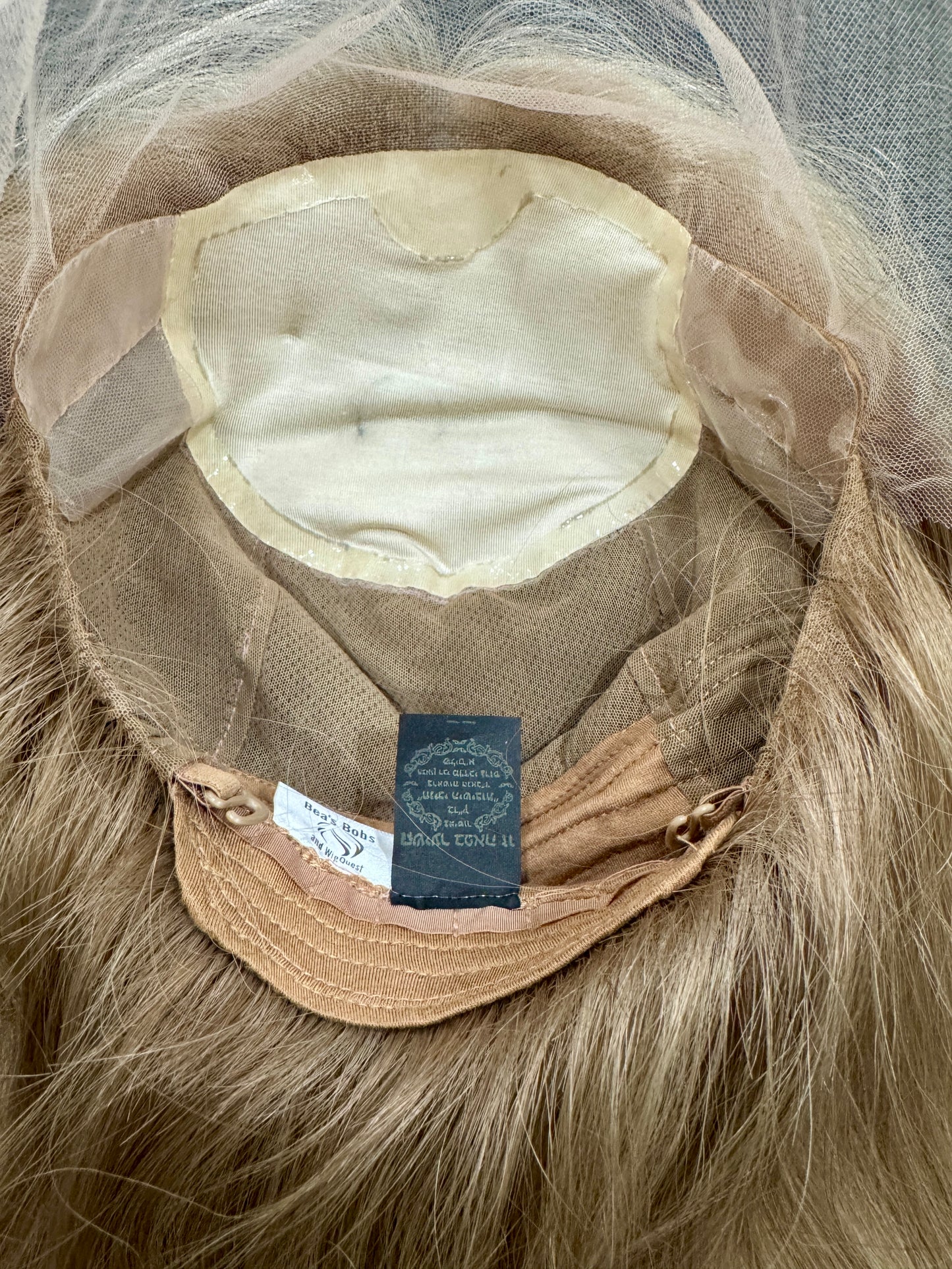 #476 Highest quality Remy human hair medical cap with thin French drawn silk top and lace front kosher wig (M)15/16”
