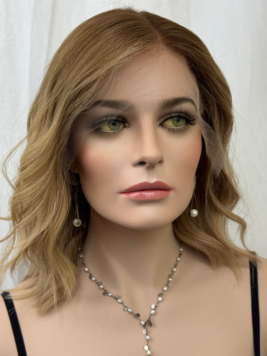 #455 Highest Quality Remy Human Hair Lace Top Wig (M/L)16”