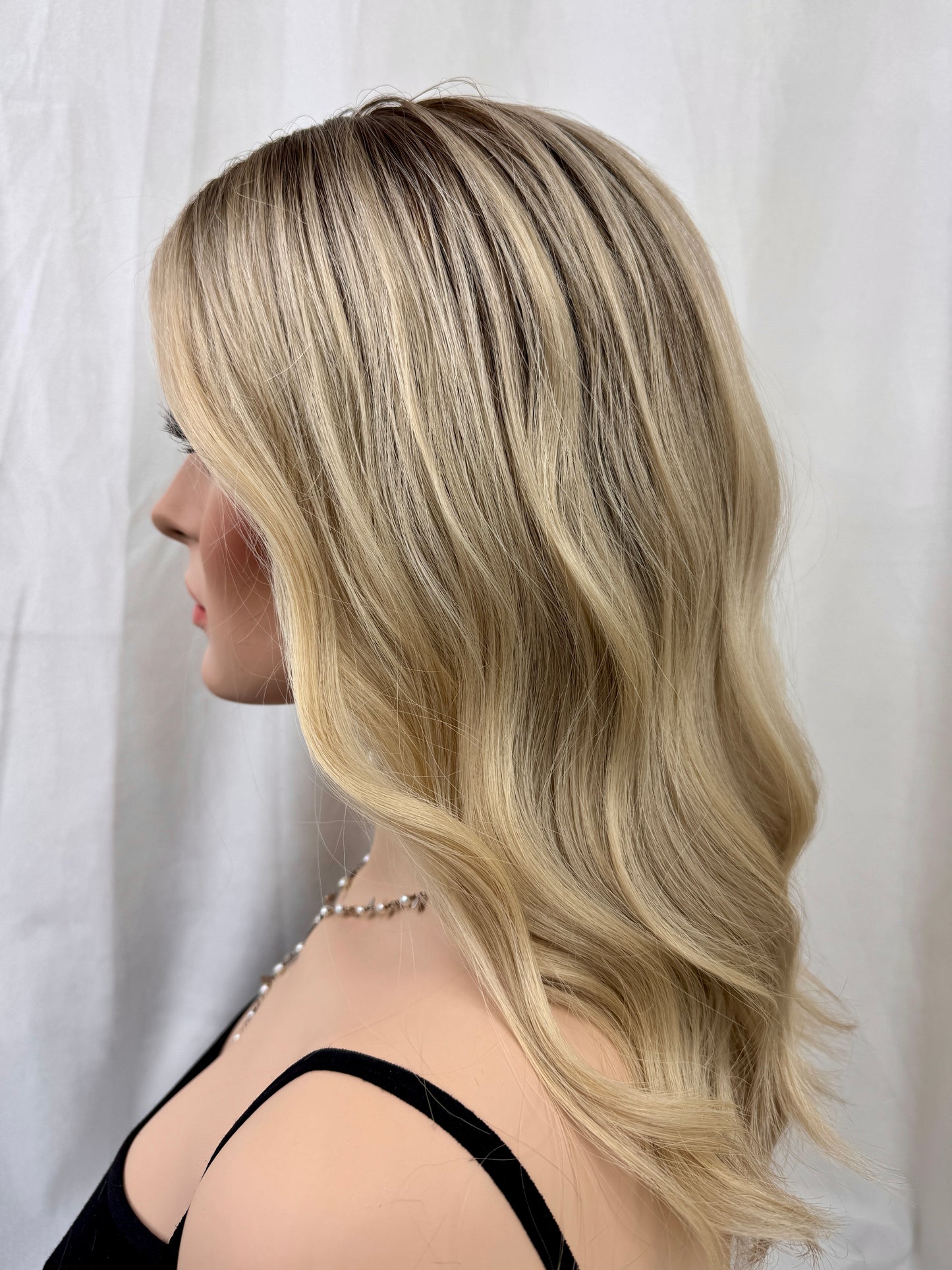 #456 Extra light low density medical Cap, Highest Quality Remy Human Hair Wig (XS/S) 18”