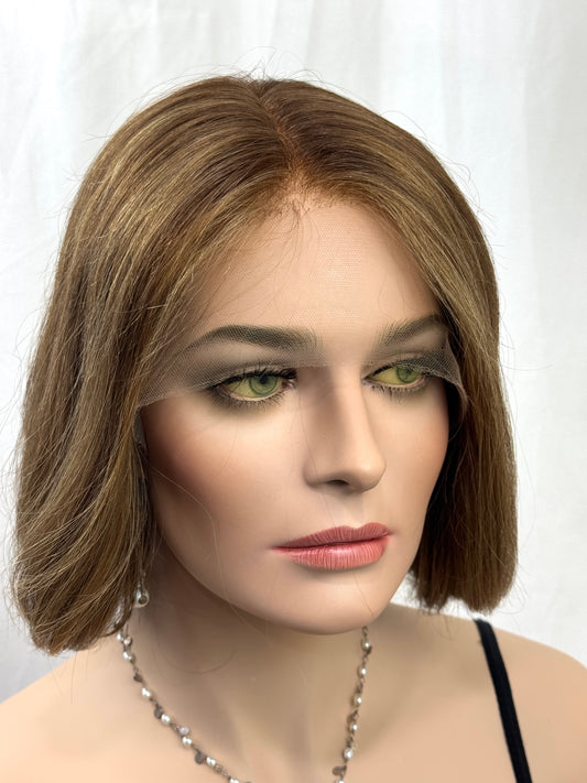 #562 Highest Quality Remy Human Hair, Slavic Texture Lace Top Wig (S) 12“