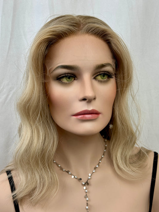 #458 Extra light low density medical Cap, Highest Quality Remy Human Hair Wig (M) 18”