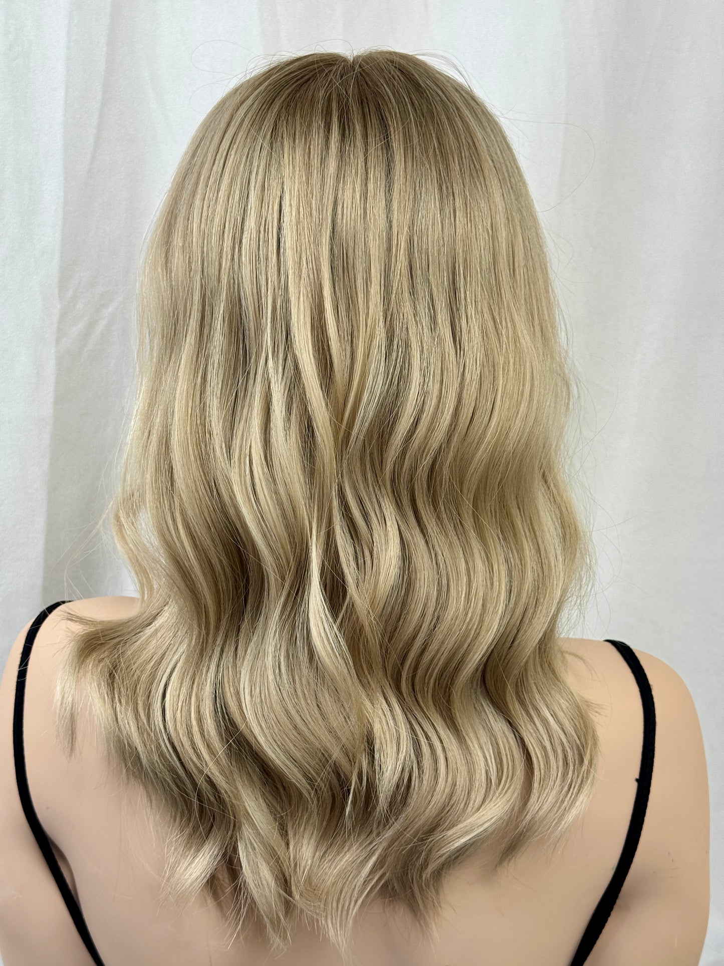 #458 Extra light low density medical Cap, Highest Quality Remy Human Hair Wig (M) 18”