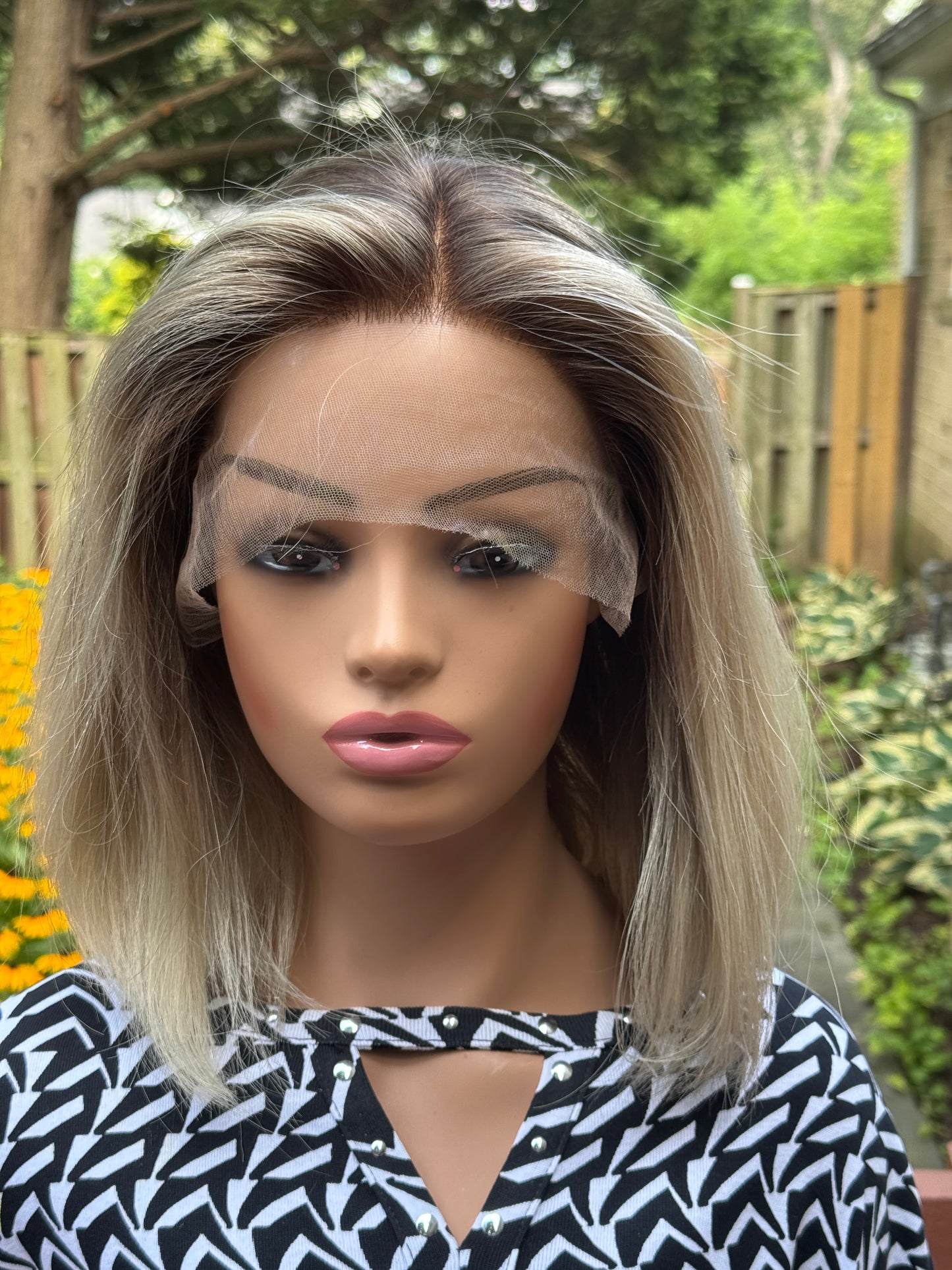 #485 Highest Quality Remy Human Hair Lace Top Wig (S) 15”