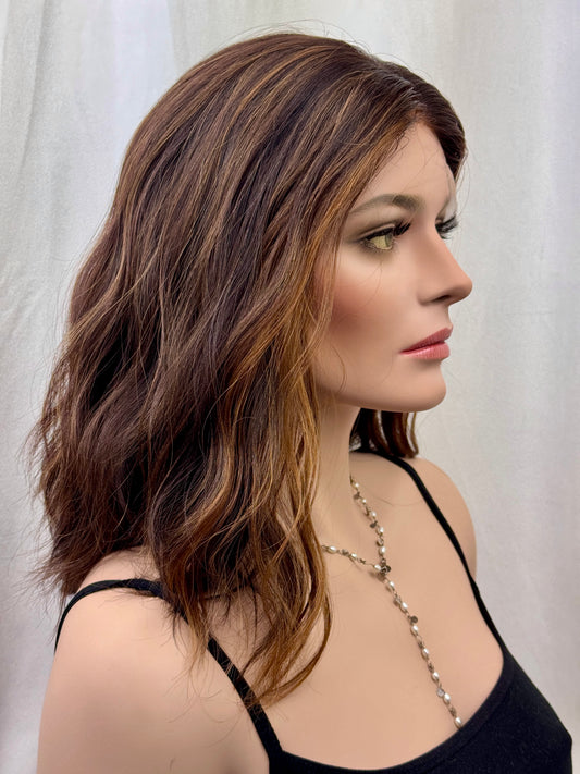 #487 Highest Quality Remy Human Hair Lace Top Wig (M) 17”