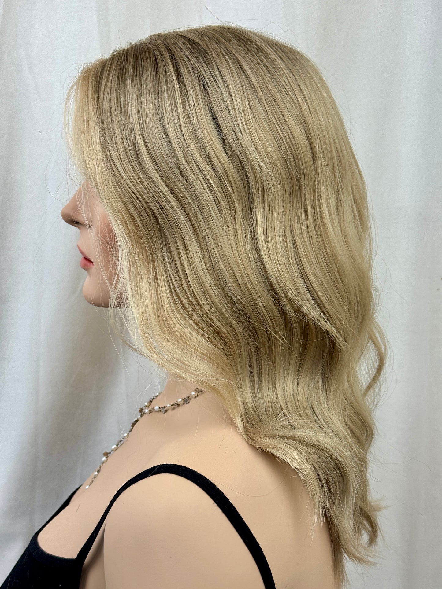 #458 Extra light low density medical Cap, Highest Quality Remy Human Hair Wig (M) 18”
