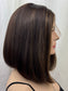 #480 Highest Quality Remy Human Hair Silk Top with Lace Front kosher Wig (S) 14”