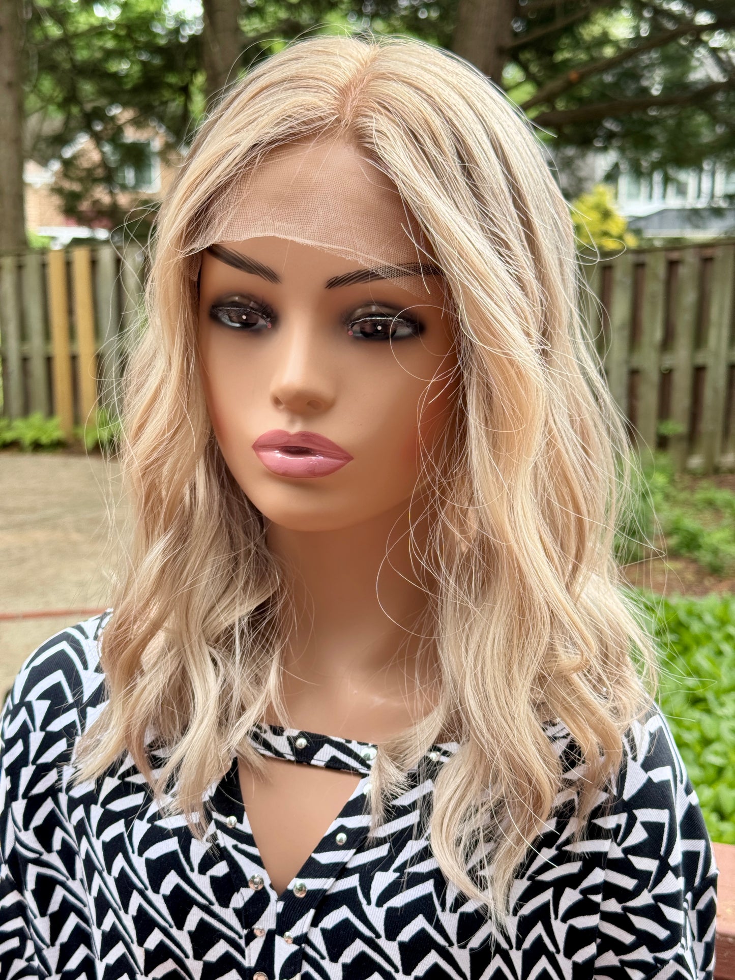 #453 New Low Density Medical Cap Highest Quality Remy Human Hair Extra Thin French Drawn Silk Top and Low Density (M)18/19”