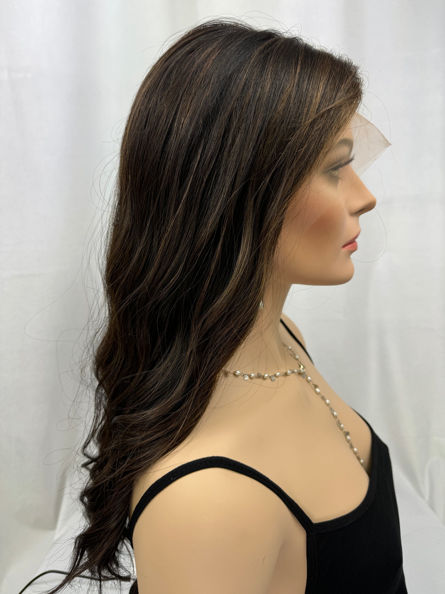 #395 Highest quality Remy human hair lace top wig (S) 21” (reserved for M.R. )