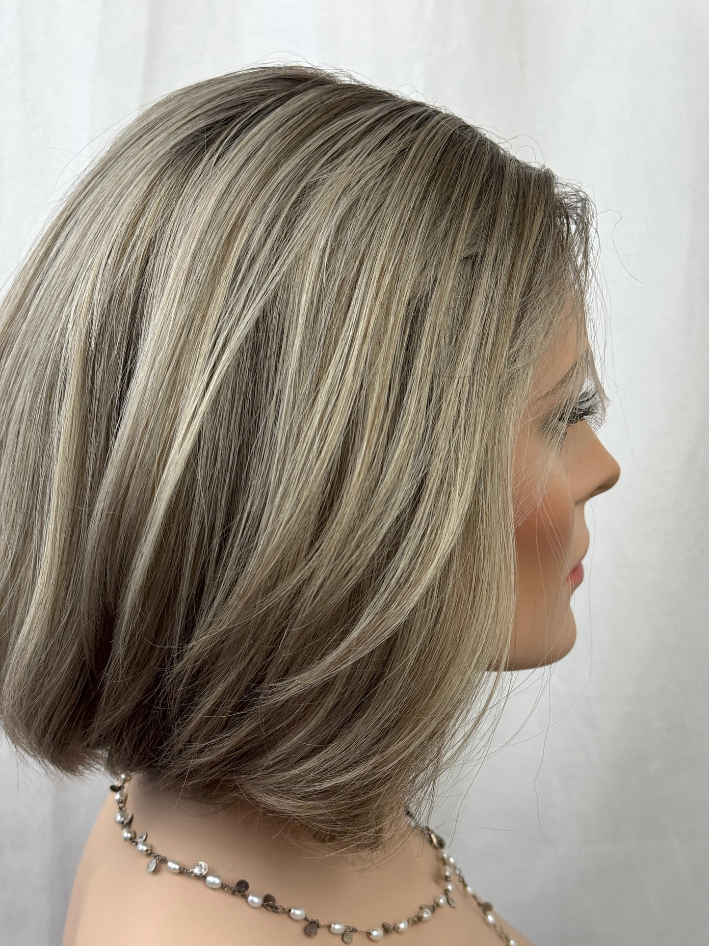 #515 Highest Quality Remy Human Hair Medical Cap Lace Top wig (S) 13”