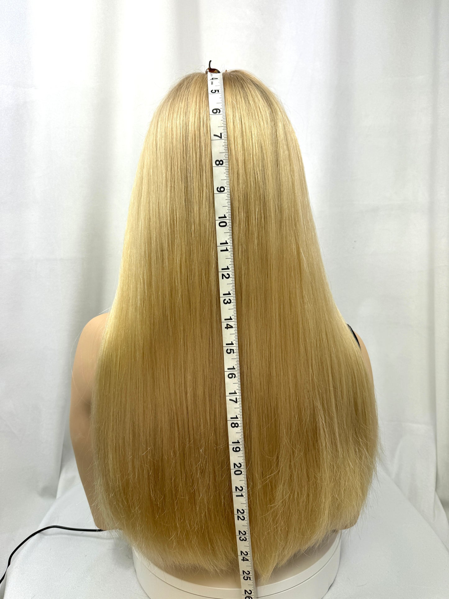 #426 Highest Quality Remy Human Hair Lace Top wig with medical cap liner (S) 25”