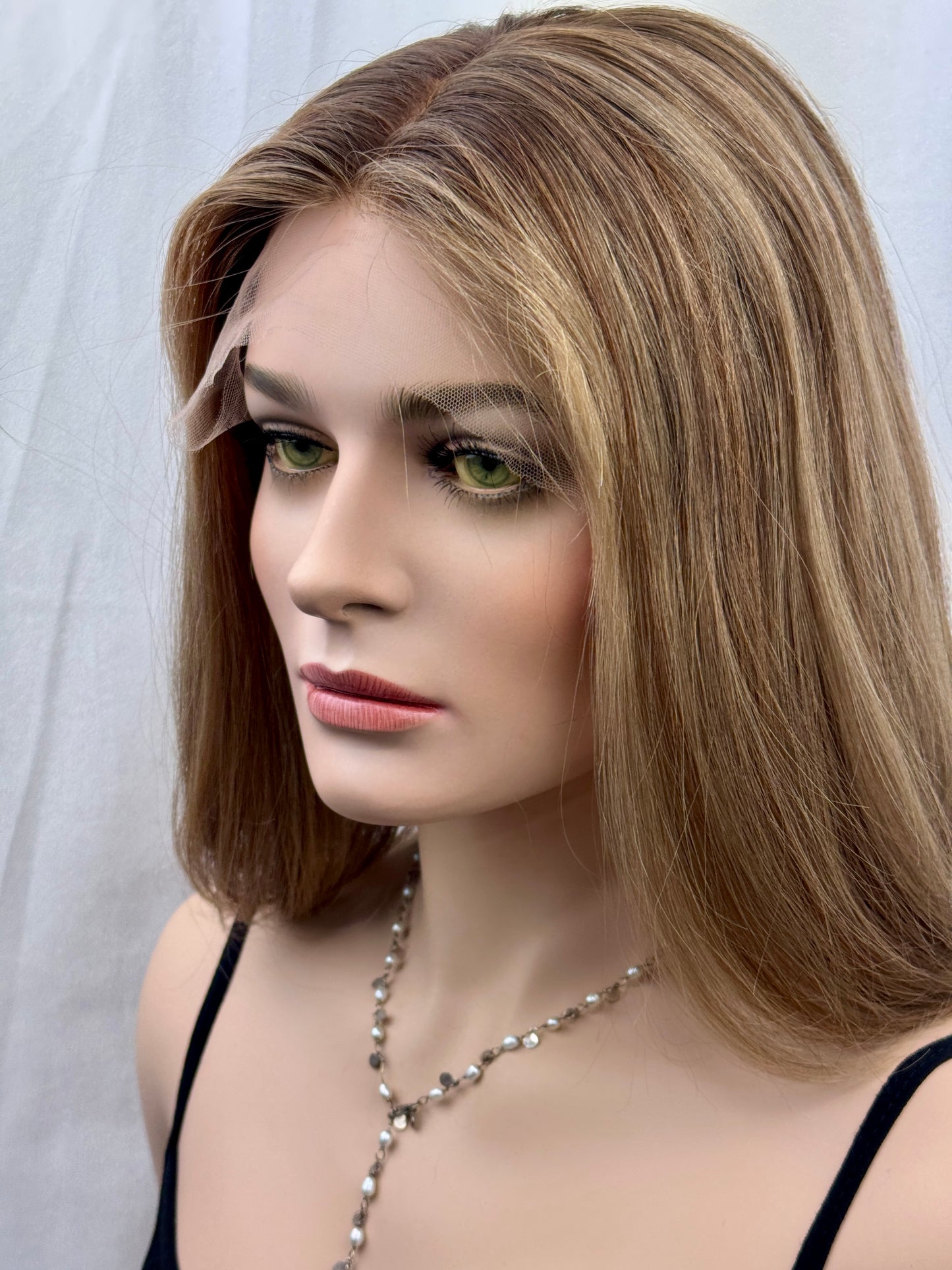 #500 Highest Quality Remy Human Hair Lace Top Wig (XS/S) 15/16”