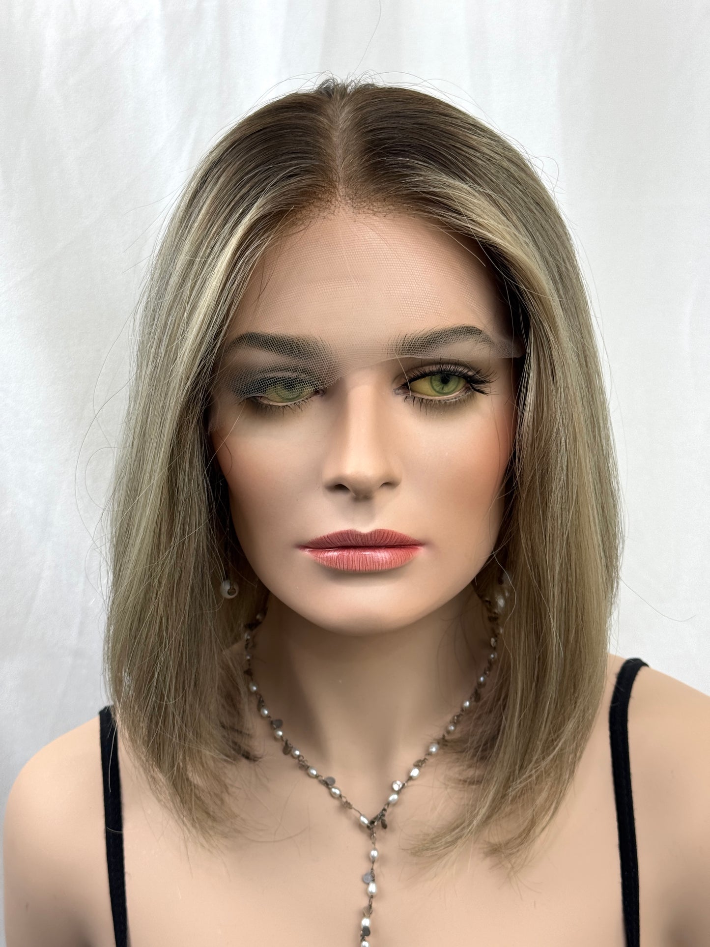 #558 Highest Quality Remy Human Hair Lace Top Wig (S)16”