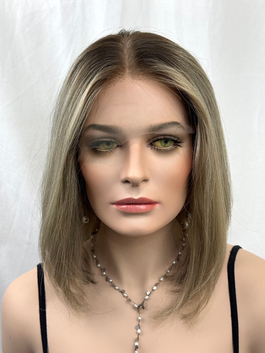 #558 Highest Quality Remy Human Hair Lace Top Wig (S)16”