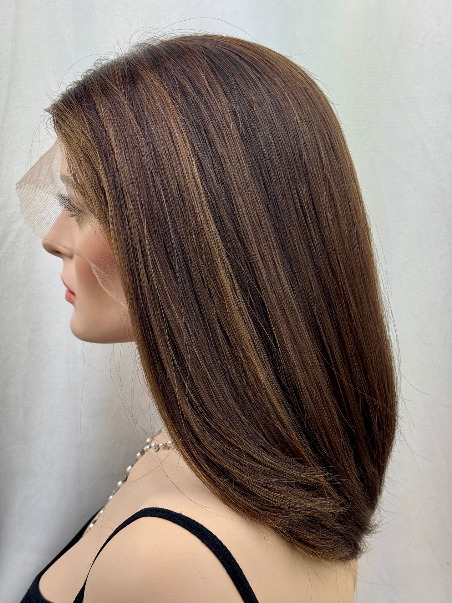 #506 Highest Quality Remy Human Hair Lace Top Wig (M)17”