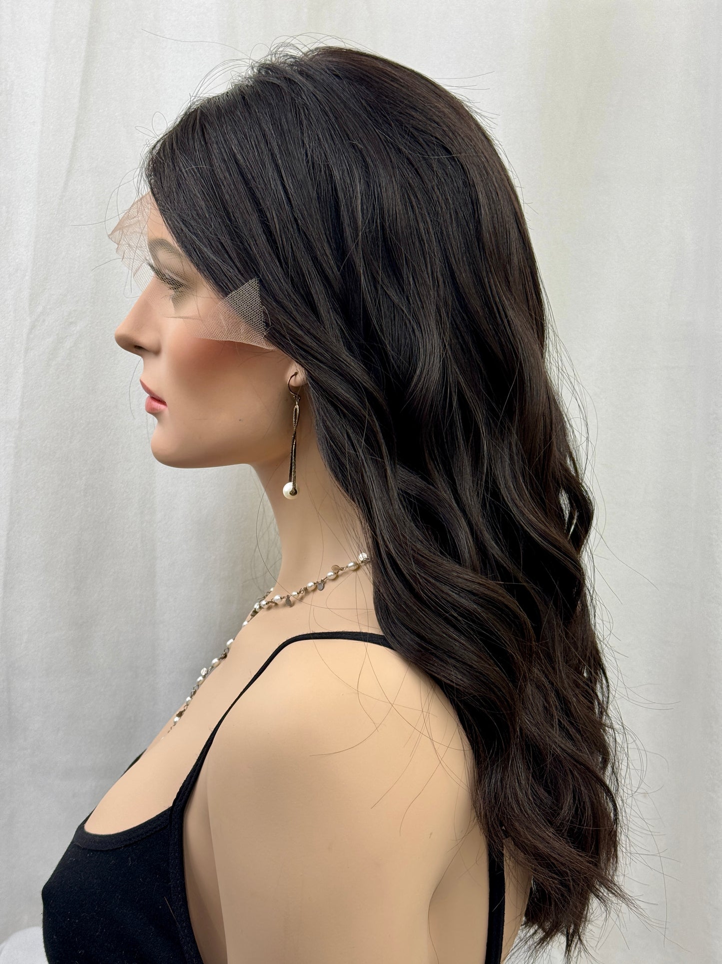 #519 Highest Quality Remy Human Hair Lace Top Wig (low density)(S)22“