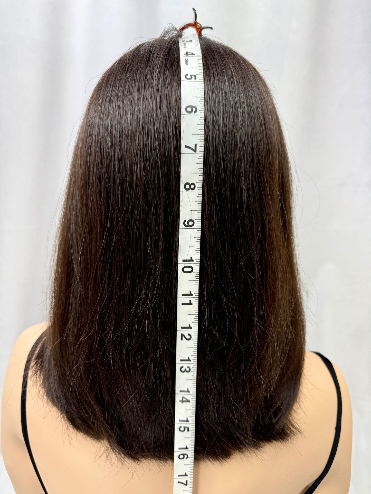 #428 **New Extra Light Thin Medical Cap**Highest Quality Remy Human Hair Silk Top Lace Front Wig (M)16”