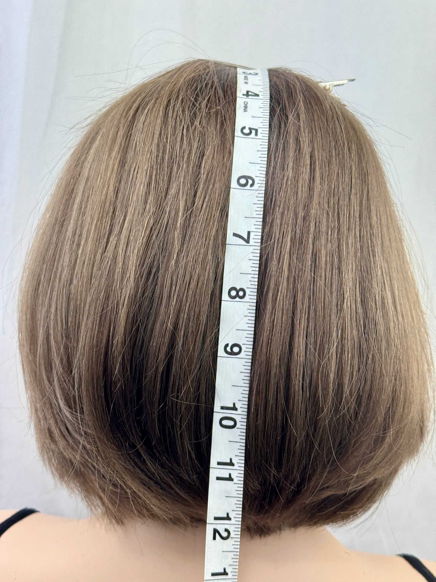 #524 Highest Quality Remy Human Hair Lace Top wig with medical cap features (S)13“