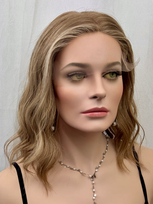 #478 **FINAL SAL:E ** French Drawn Medical Cap with light density and highest quality Remy Human hair (S) 16”