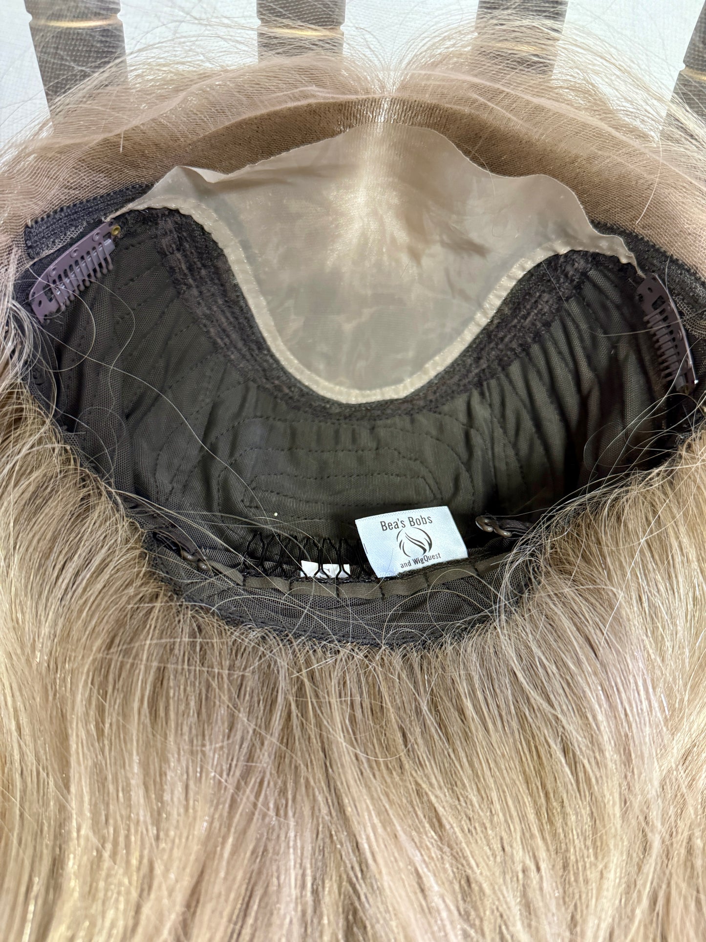 #392 highest Quality Remy Human Hair Lace Top Ponytail Wig (S) 24”