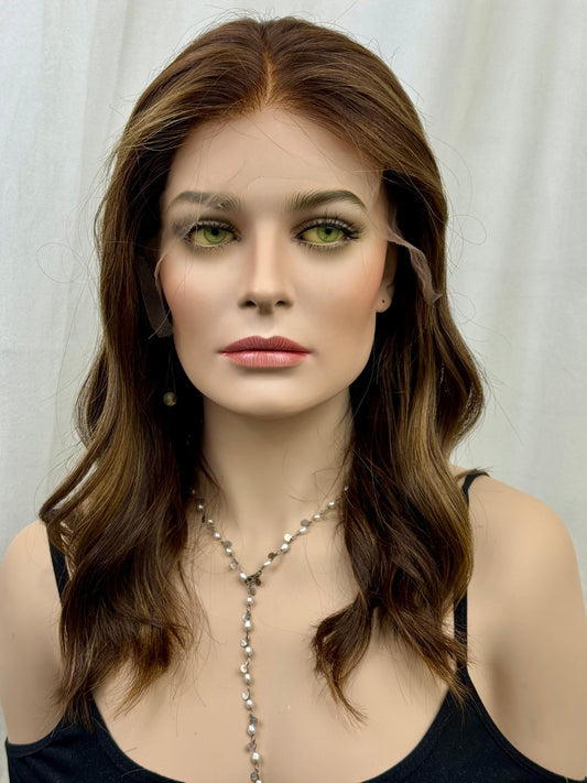 #545 Highest Quality Remy Human Hair Lace Top Wig (M) 20“