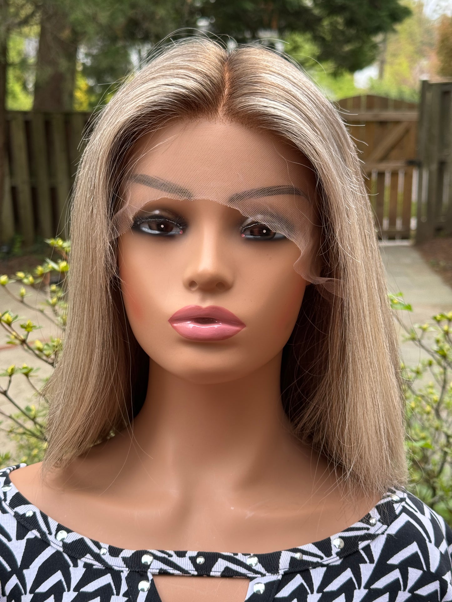 #360 Highest Quality Remy Human Hair Lace Top Wig (XS) 16”