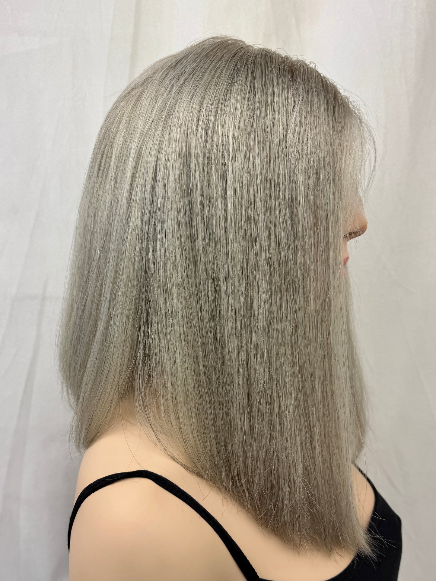 #463 Highest Quality Remy Human Hair Lace Top Kosher Wig (S)15”