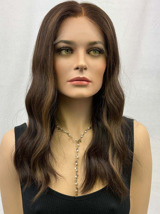 #314 **FINAL SALE** Highest Quality Remy Human Hair Lace Top Wig (M) 21”