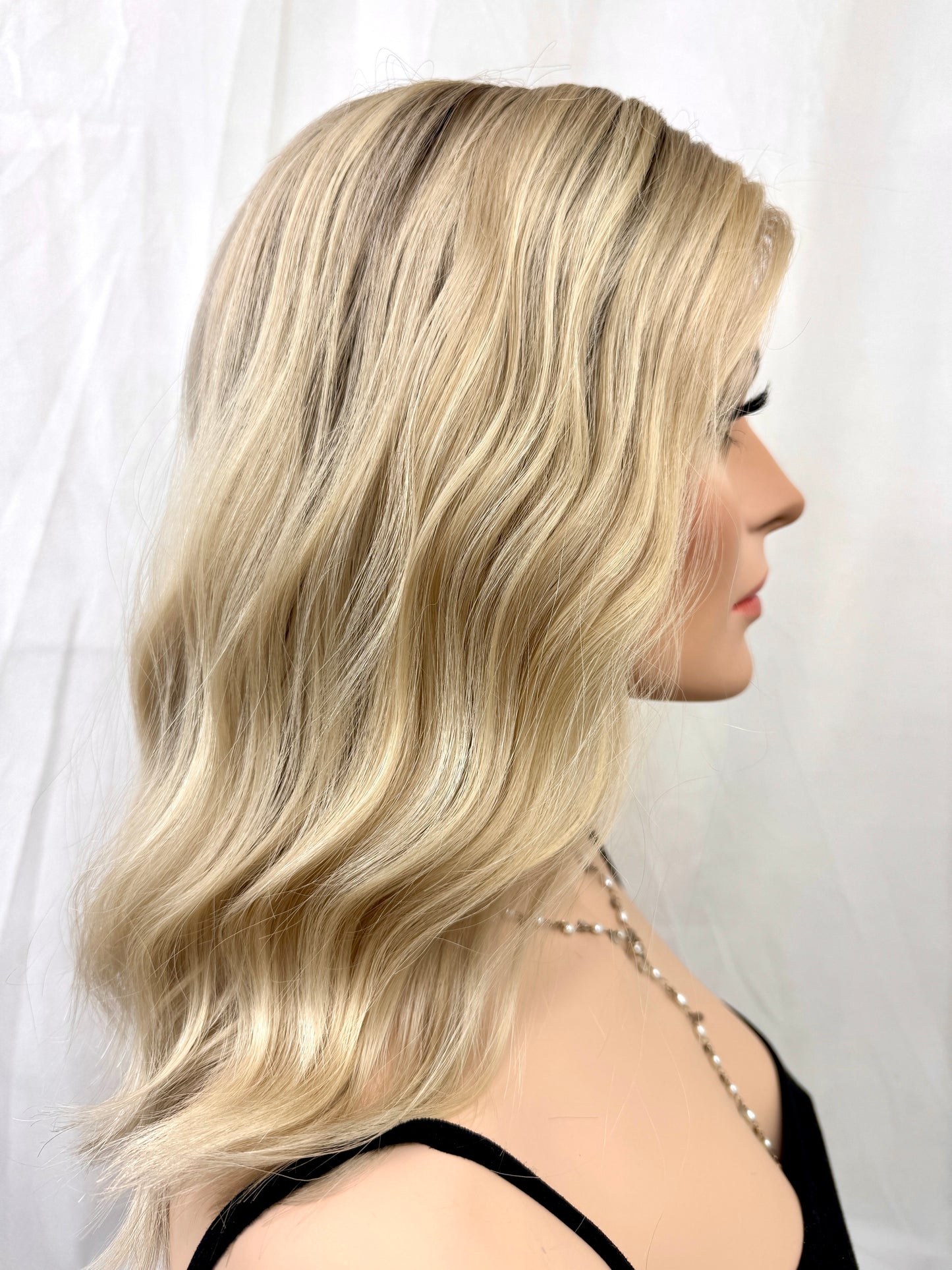 #456 Extra light low density medical Cap, Highest Quality Remy Human Hair Wig (XS/S) 18”