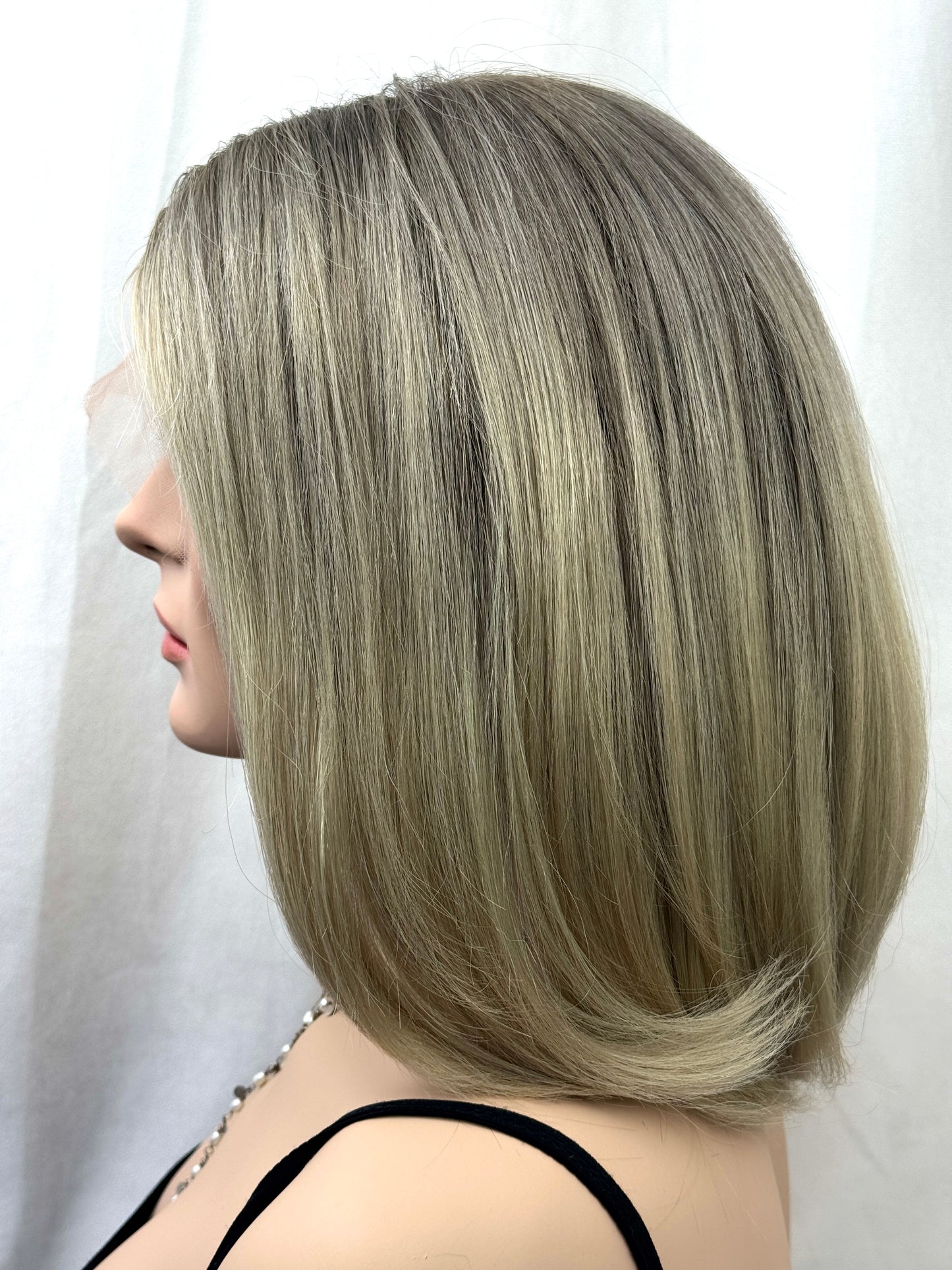 #486 **FINAL SALE ** Highest Quality Remy Human Hair Lace Top Wig (M)15”