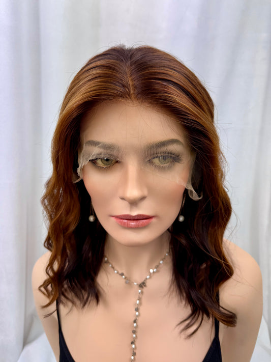 #452 Highest Quality Remy Human Hair Lace Top Kosher Wig (S/M) 17”