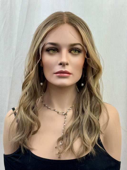 #528 Highest Quality Remy Human Hair Lace Top Wig (M)23“