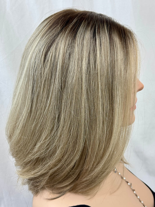 #558 Highest Quality Remy Human Hair Lace Top Wig (S)16”