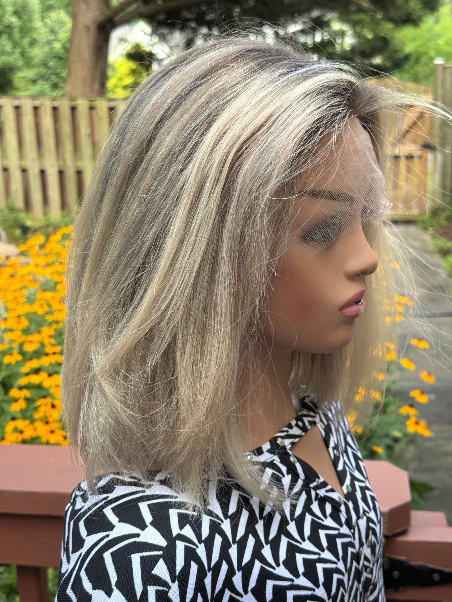 #485 Highest Quality Remy Human Hair Lace Top Wig (S) 15”