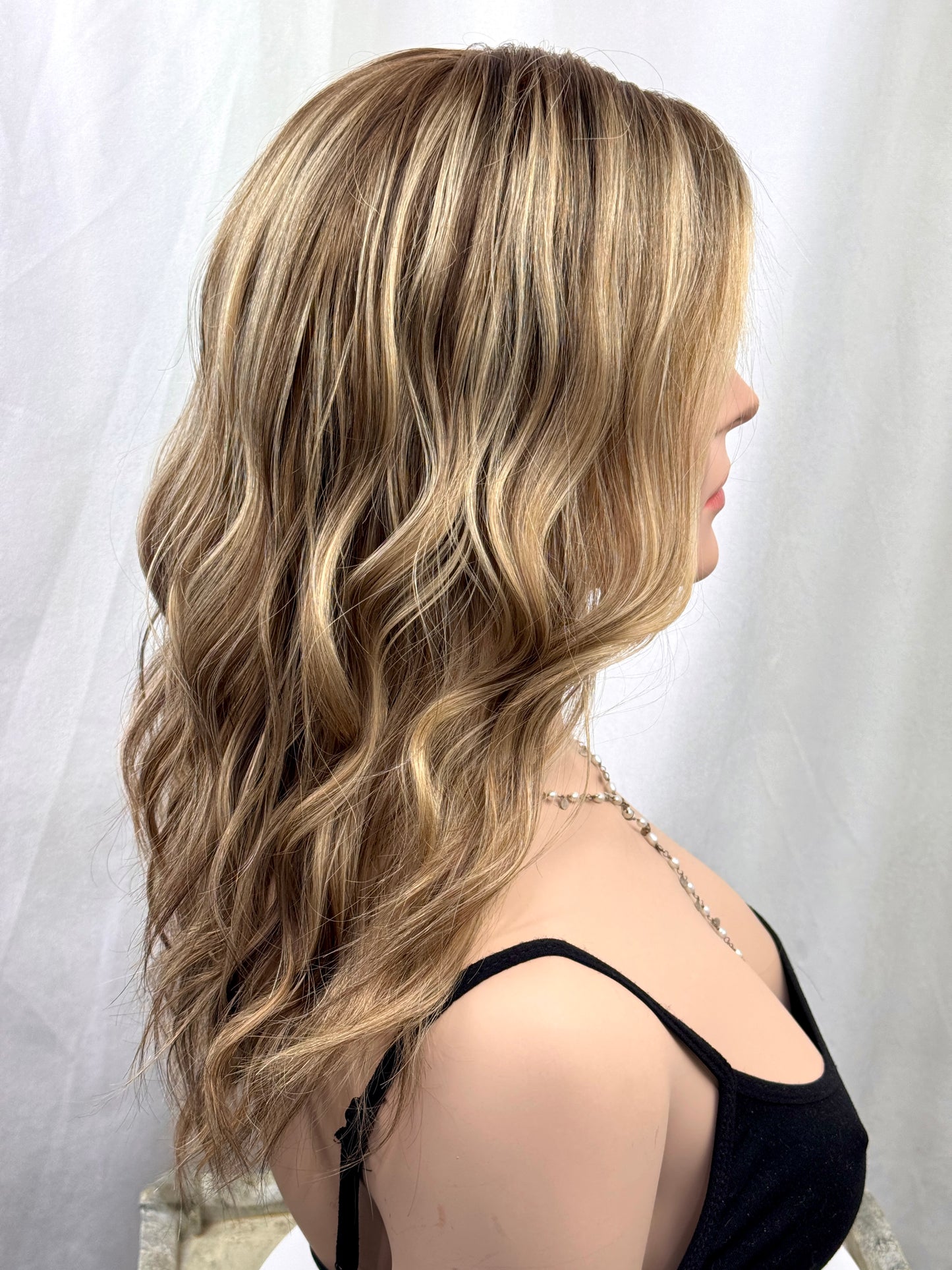 #551 Highest quality Remy Human Hair Lace Top Wig (M)20“