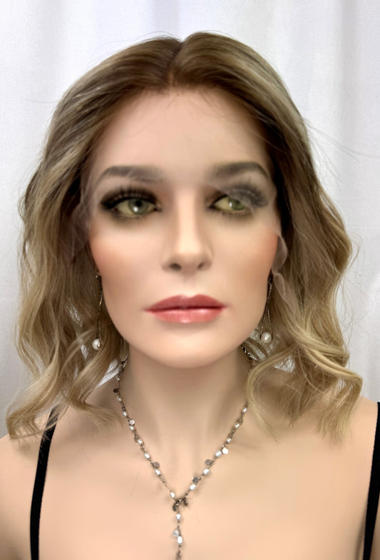 **FINAL SALE** #420 Highest Quality Remy Human Hair Lace Top Wig (S/XS)14/15”