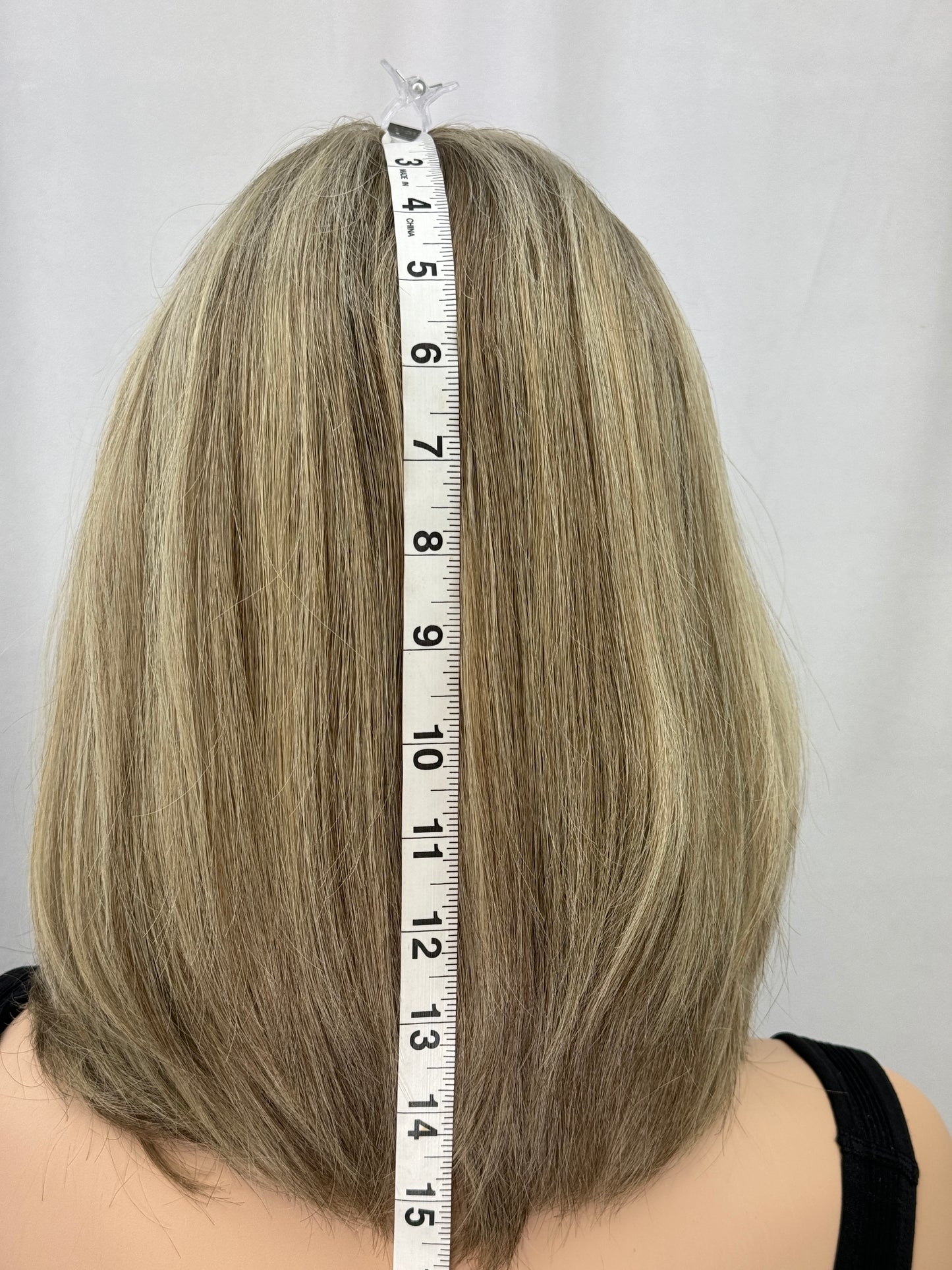 #324 **Final Sale**  Highest Quality Remy Human Hair Lace Top Kosher Wig (M)15”