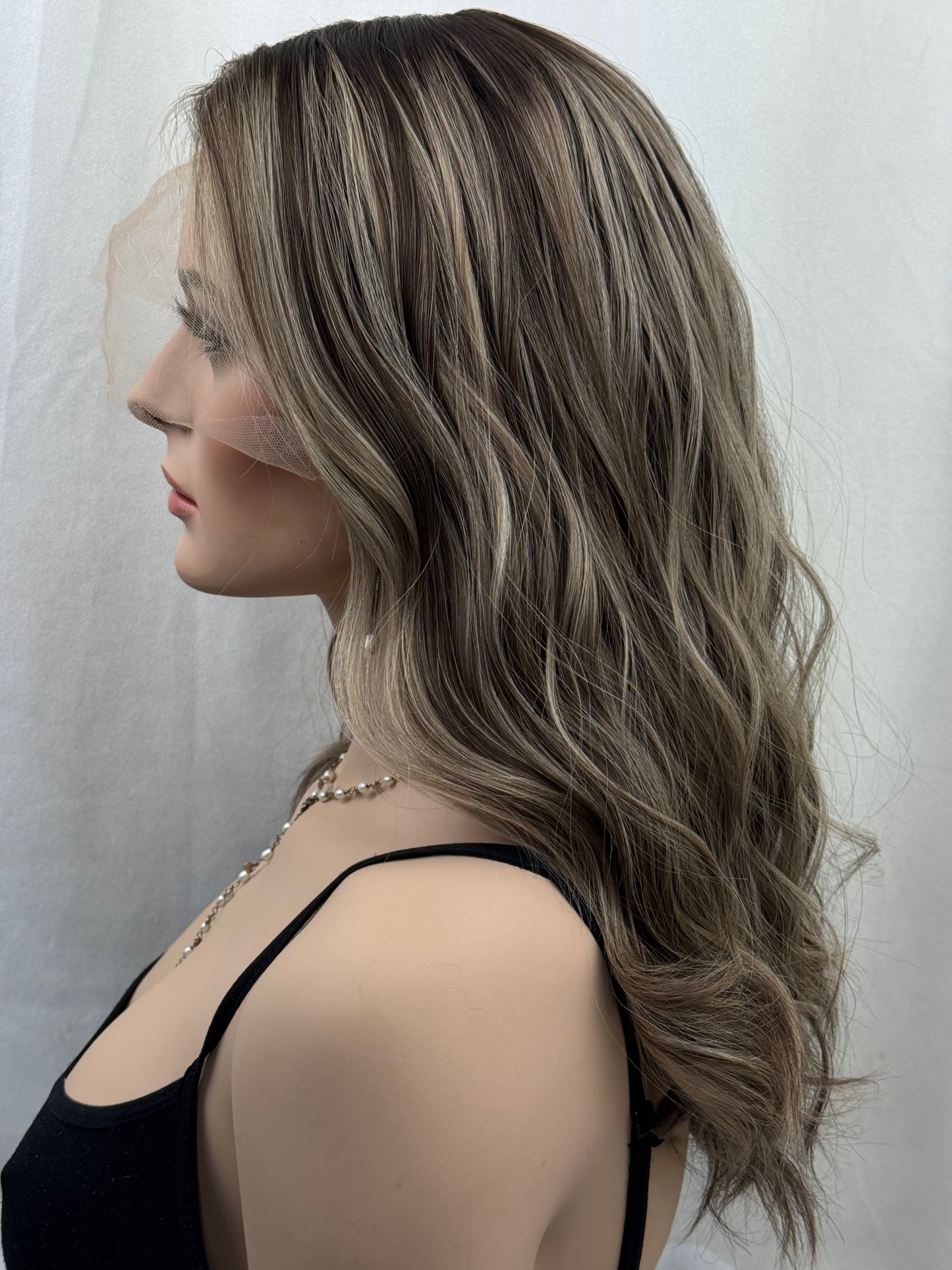 #529 Highest Quality Remy Human Hair Medical Cap Wig (S/M) 20“