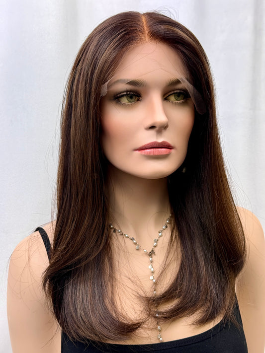 #430 Highest Quality Remy Human Hair Lace  Top (low density) Wig (S) 21”