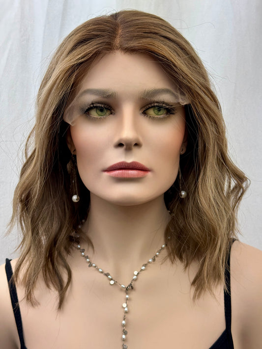 #488 **FINAL SALE ** Highest Quality Remy Human Hair Lace Top Wig (S) 15/16”