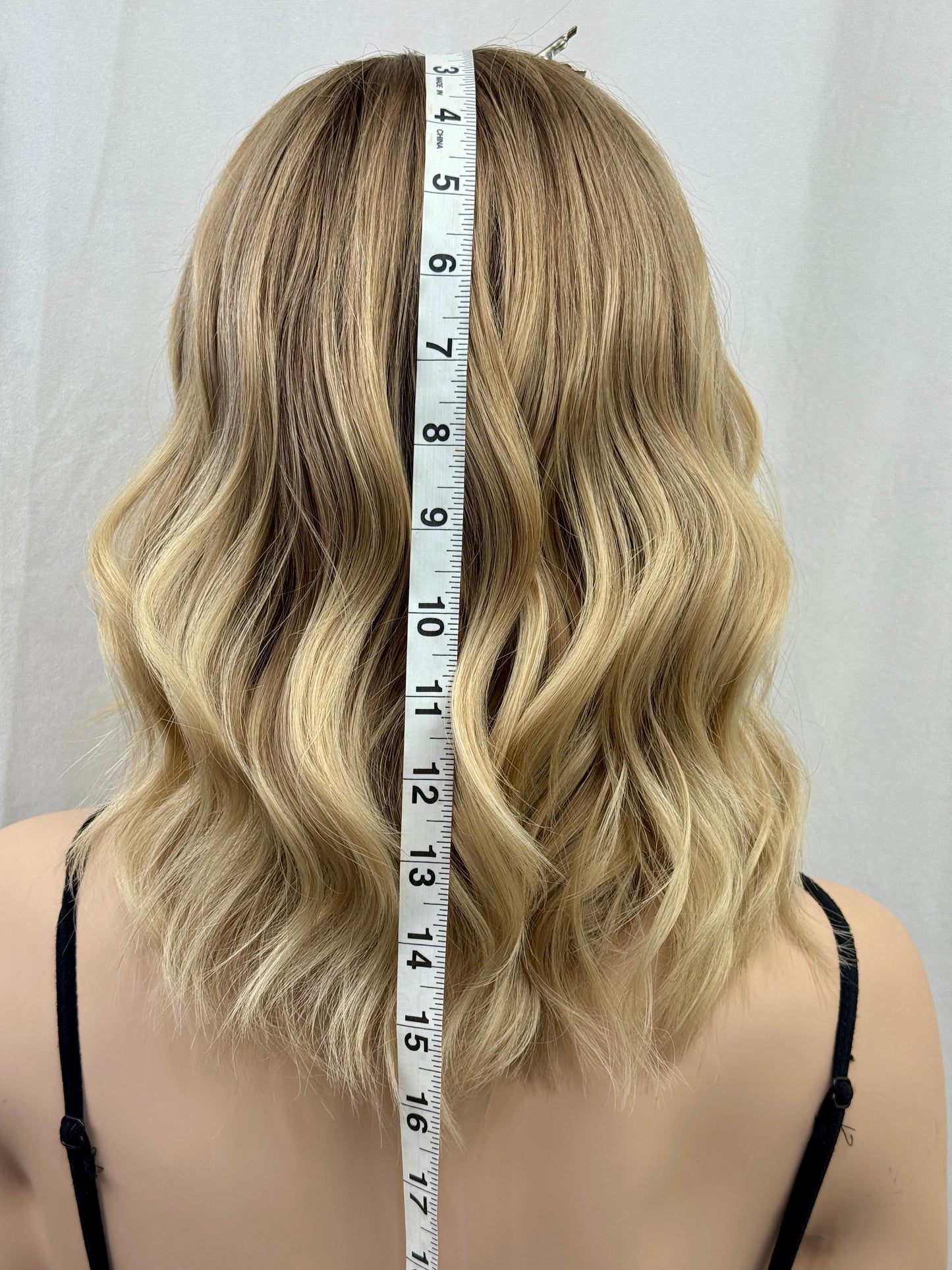 #543 Highest Quality Human Hair Lace Top Wig with silicone in nape (M)16“