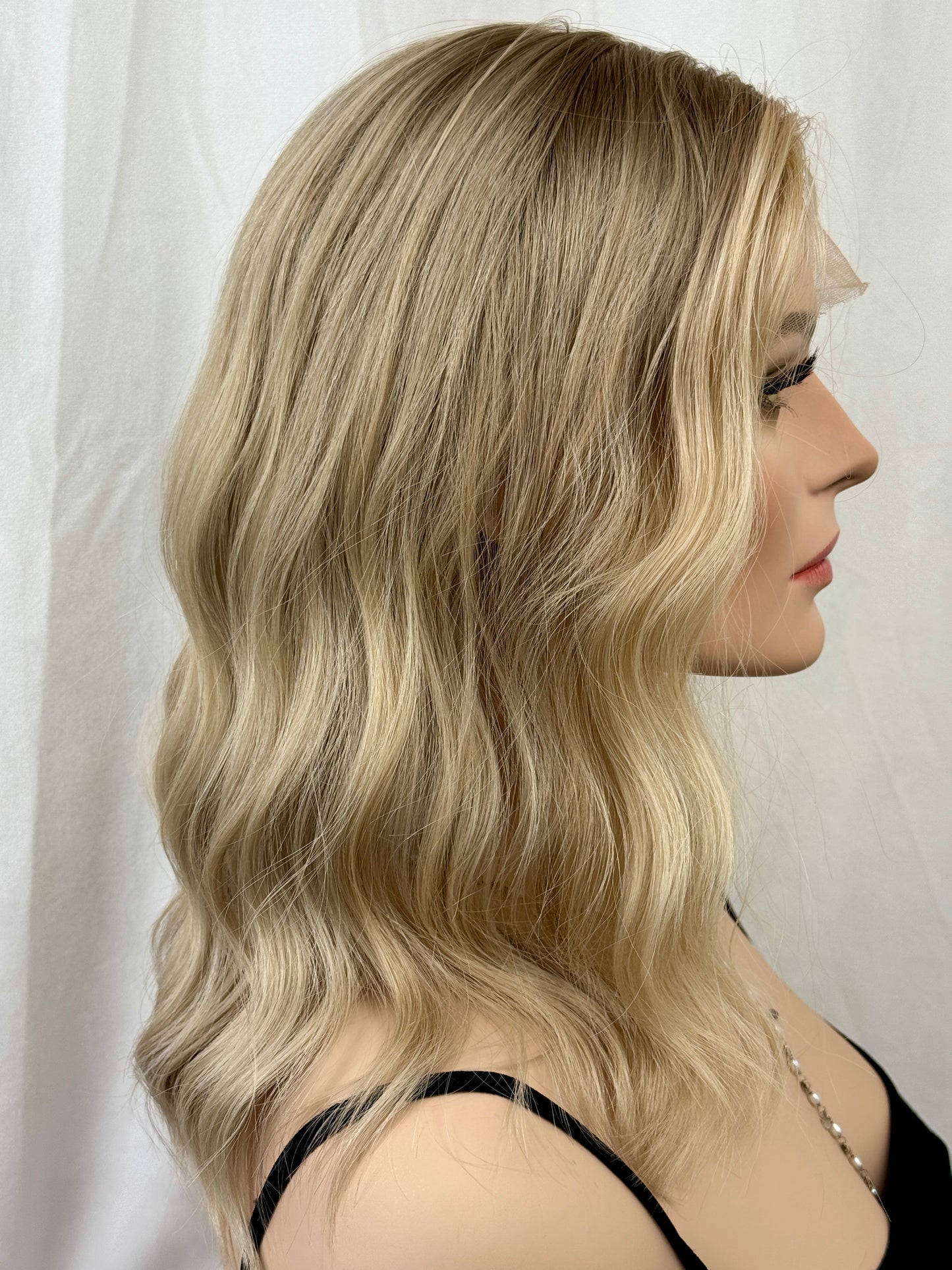 #458 Extra light low density medical Cap, Highest Quality Remy Human Hair Wig (M) 18”