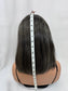 #291  **FINAL SALE** Dark Gray Highest Quality Remy Human Hair Lace Top Kosher Wig ~30% Gray Hair (S) 15/16”