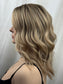 #552 Highest Quality Remy Human Hair French drawn medical cap with extra thin silk top and lace front and low density (M) 16/17”