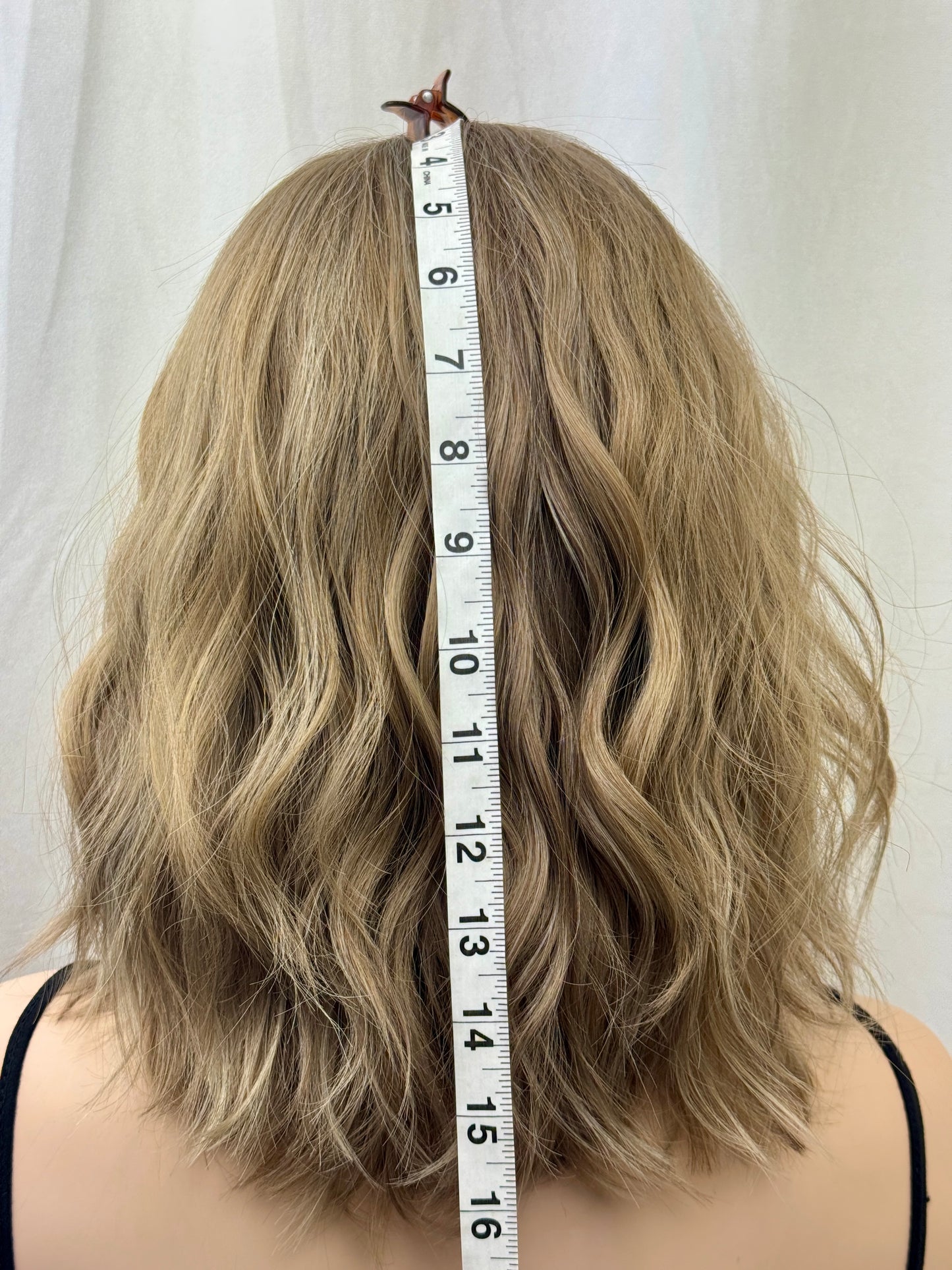 #484 Highest Quality Remy Human Hair Lace Top Kosher Wig (S) 15“